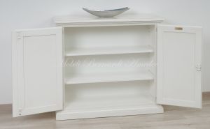 Classic style 2-door solid wood sideboard with antique cream white finish
