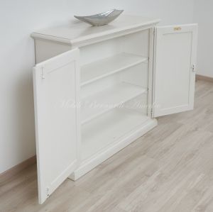 Classic style 2-door solid wood sideboard with antique cream white finish