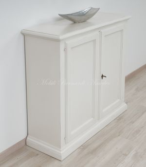 Classic style 2-door solid wood sideboard with antique cream white finish