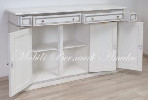 Arte Povera sideboard with 3 doors in solid wood with lacquered finish