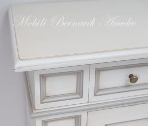Arte Povera sideboard with 3 doors in solid wood with lacquered finish