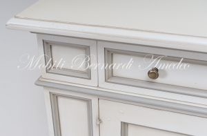 Arte Povera sideboard with 3 doors in solid wood with lacquered finish