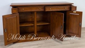 Madia credenza in legno massiccio tipo arte povera fatta a mano