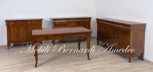 Reproductions of classic Louis Philippe style sideboards handcrafted in walnut wood