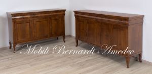 Reproductions of classic Louis Philippe style sideboards handcrafted in walnut wood