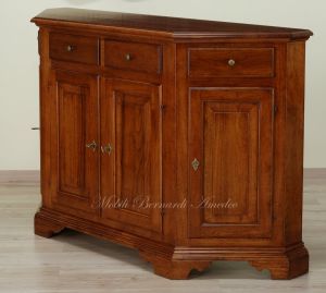 Madia veneta in legno massiccio di noce lunghezza cm 160 scantonata