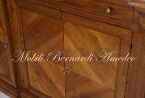 Classic living room sideboard made of solid walnut wood measuring 190 cm