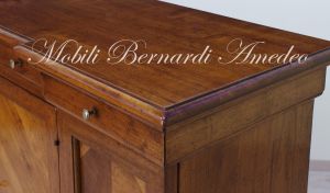Classic living room sideboard made of solid walnut wood measuring 190 cm