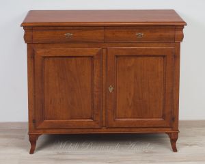 Credenzina in legno massello di noce da 110 cm stile classico