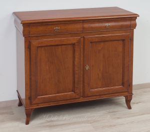 Credenzina in legno massello di noce da 110 cm stile classico