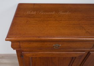 Credenzina in legno massello di noce da 110 cm stile classico
