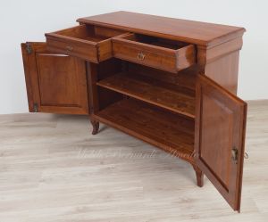 Credenzina in legno massello di noce da 110 cm stile classico