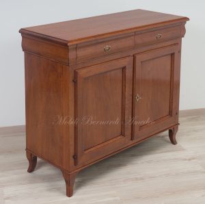 Credenzina in legno massello di noce da 110 cm stile classico