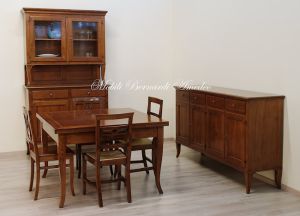 Furniture made of solid walnut in classic Venetian-Asola style