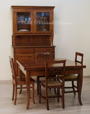 Furniture made of solid walnut in classic Venetian-Asola style