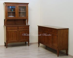 Furniture made of solid walnut in classic Venetian-Asola style