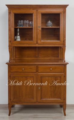Classic Venetian style sideboard with stand in solid walnut wood