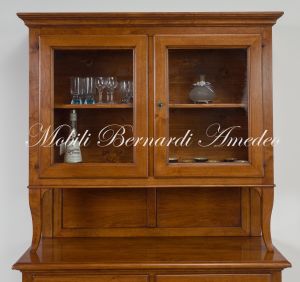 Classic Venetian style sideboard with stand in solid walnut wood