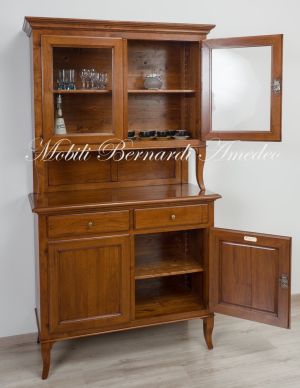 Classic Venetian style sideboard with stand in solid walnut wood
