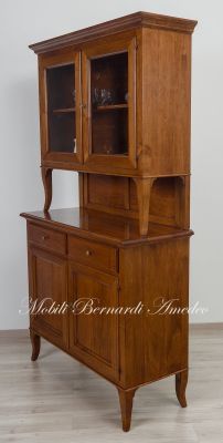 Classic Venetian style sideboard with stand in solid walnut wood