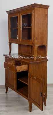Classic Venetian style sideboard with stand in solid walnut wood