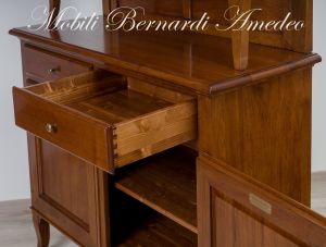 Sideboard with solid walnut stand - wooden drawers with dovetail joints