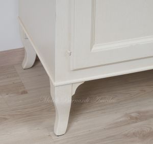 Kitchen or living room pantry sideboard made of solid wood with antique white finish