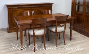 Classic style living room furniture with inlays handcrafted in Italy