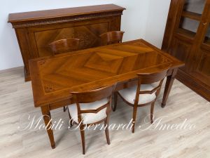 Classic style living room furniture with inlays handcrafted in Italy