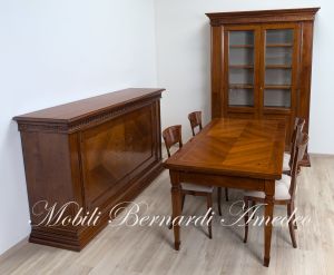 Classic style living room furniture with inlays handcrafted in Italy