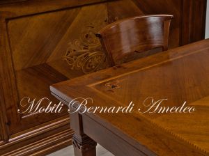 Classic style living room furniture with inlays handcrafted in Italy