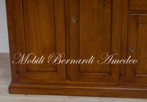 Credenza classica stile arte povera costruita artigianalmente in legno massello di noce