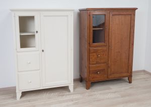 Mobili dispensa in legno massello stile rustico - country con finiture personalizzabili dal cliente