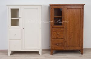 Mobili dispensa in legno massello stile rustico - country con finiture personalizzabili dal cliente