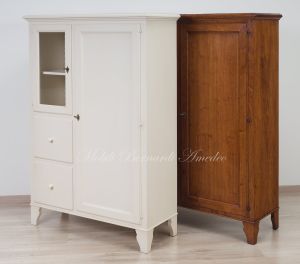 Mobili dispensa in legno massello stile rustico - country con finiture personalizzabili dal cliente