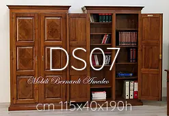 Walnut pantry cabinet with barbed panels