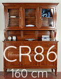 Credenza in legno massello a 2 corpi 3 ante