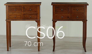Cassettiera consol noce massello 4 cassetti 70 cm Cassettiera consol noce massello 4 cassetti 70 cm