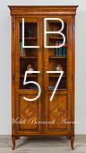 Vetrina libreria legno noce intarsio 2 ante Vetrina libreria legno noce intarsio 2 ante