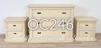 OC246 Cassettone e comodini in legno classico laccato svendita OC246 Cassettone e comodini in legno classico laccato svendita