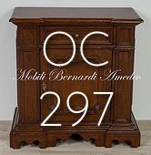 OC297 Mobiletto bugnato in legno 1 anta 1 cassetto