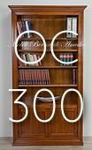 OC300 Libreria noce massiccio 2 ante stile classico