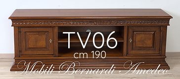 TV06 Mobile per tv stile classico intaglio intarsio cm 190 TV06 Mobile per tv stile classico intaglio intarsio cm 190