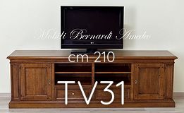 Mobile porta Tv da soggiorno in legno stile classico cm 210 Mobile porta Tv da soggiorno in legno stile classico cm 210