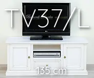 Porta tv bianco con ante e vano a giorno