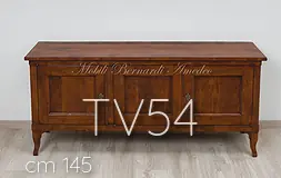 Credenza bassa porta tv in legno antico di noce 3 ante