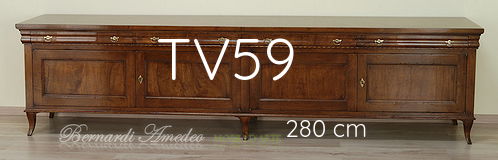 Porta Tv lungo in noce vecchio Porta Tv lungo in noce vecchio