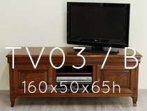 Mobile Tv in noce massello con 02 ante