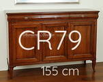 Solid walnut sideboard with shaped drawers