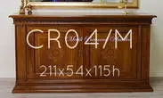 Credenzone in noce con ante intarsiate